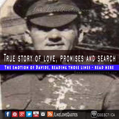 True story of love, promises and search