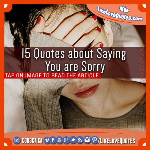 15 Quotes about Saying You are Sorry