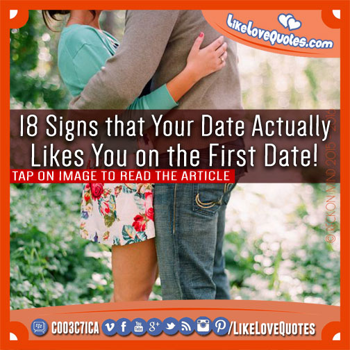 18 Signs that Your Date Actually Likes You on the First Date!