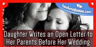 Daughter Writes an Open Letter to Her Parents Before Her Wedding, likelovequotes.com ,Like Love Quotes