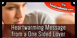 Heartwarming Message from a One Sided Lover, likelovequotes.com ,Like Love Quotes