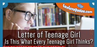 Letter of Teenage Girl, likelovequotes.com ,Like Love Quotes