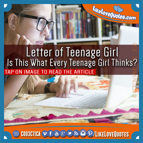 Letter of Teenage Girl