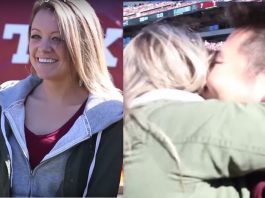 He Proposed, She said YES and the Stadium Cheered, likelovequotes.com ,Like Love Quotes