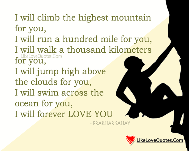 I will forever LOVE YOU...