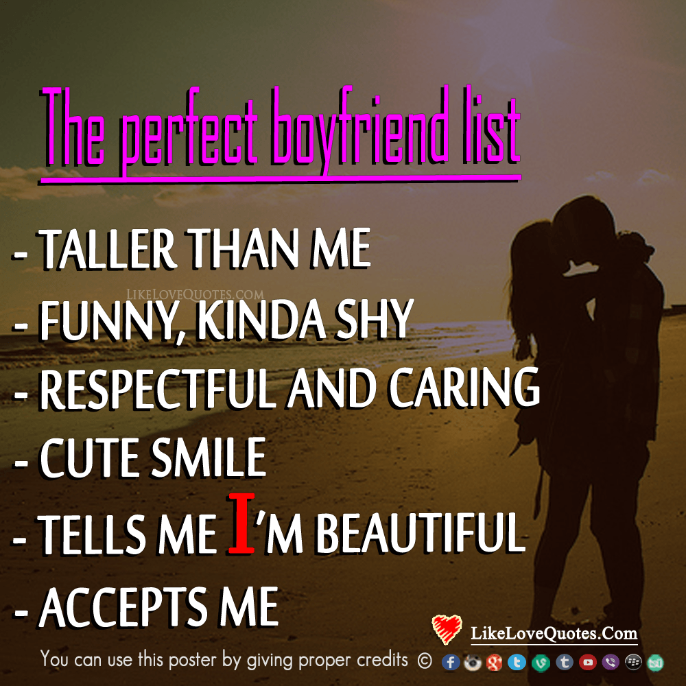 The Perfect Boyfriend List_likelovequotes