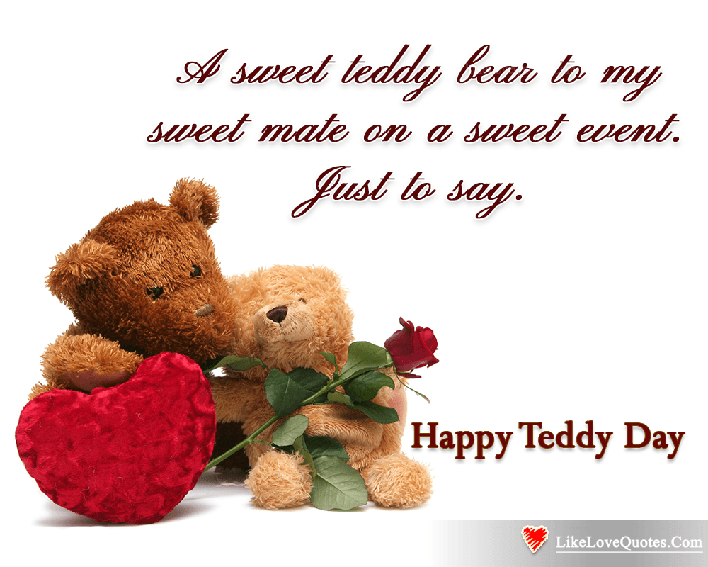 A Sweet Teddy Bear To My Sweet Mate-likelovequotes