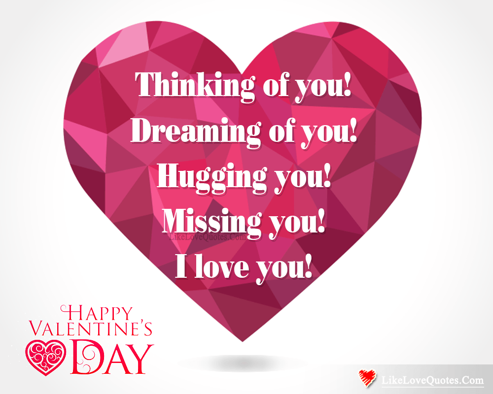 Dreaming Of You On This Valentine's Day-likelovequotes
