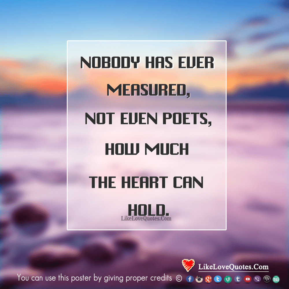 Nobody Has Ever Measured The Depth Of Love-likelovequotes