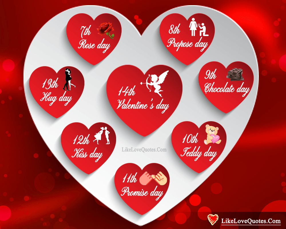 Valentines Week List 2016 -likelovequotes