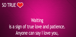 Waiting Is A Sign of True Love & Patience-likelovequotes, likelovequotes.com ,Like Love Quotes