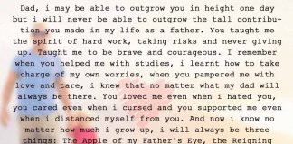 Dad, I May be able to Outgrow you in Height One Day, likelovequotes.com ,Like Love Quotes