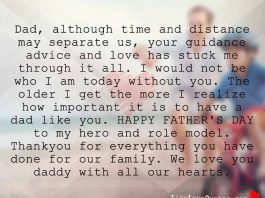 Dad, although Time and Distance may Separate us, likelovequotes.com ,Like Love Quotes