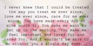 I Never Knew that I could be Treated the way You Treat Me, likelovequotes.com ,Like Love Quotes
