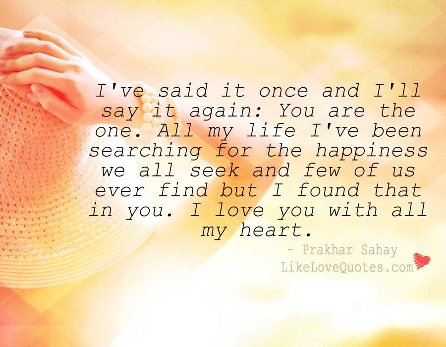 I love you with all my heart