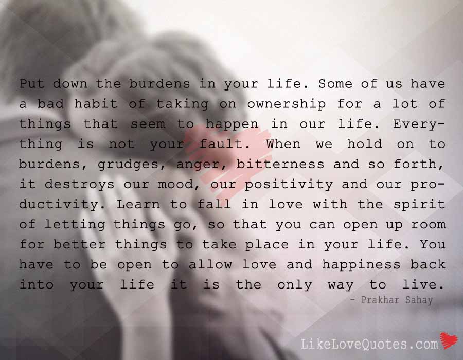 Learn to Fall in Love with the Spirit of Letting Things Go, quotes