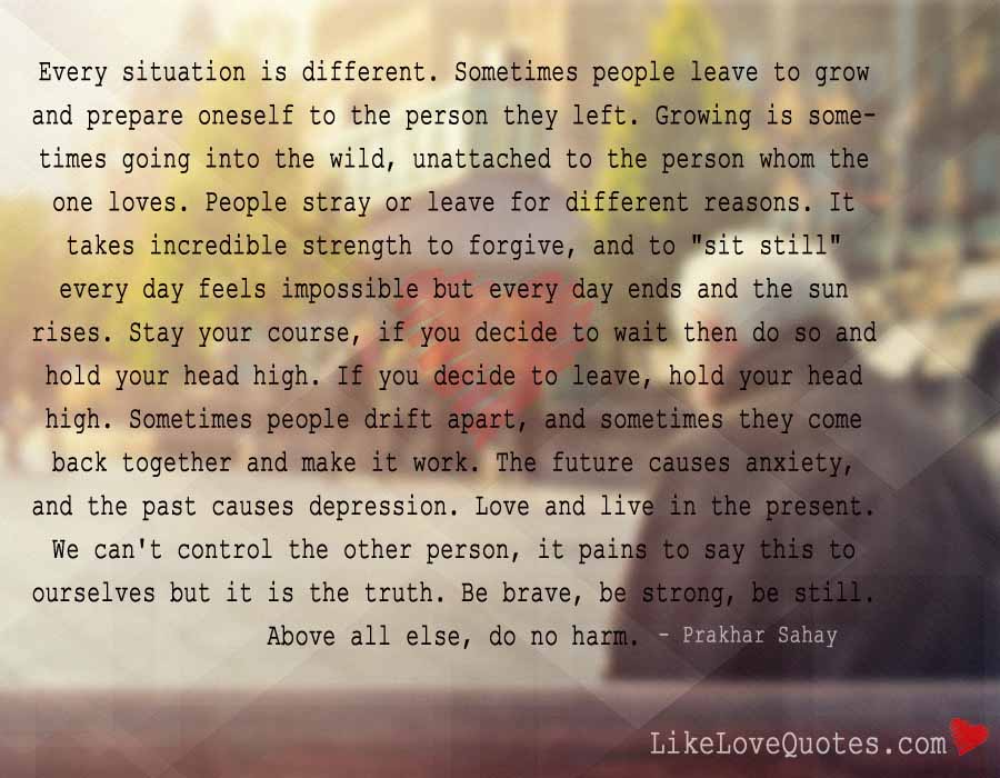 People Stray or Leave for Different Reasons