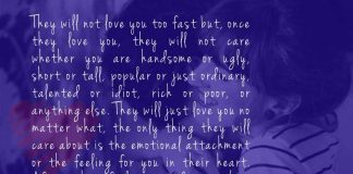 They will Not Love You too Fast but Once They