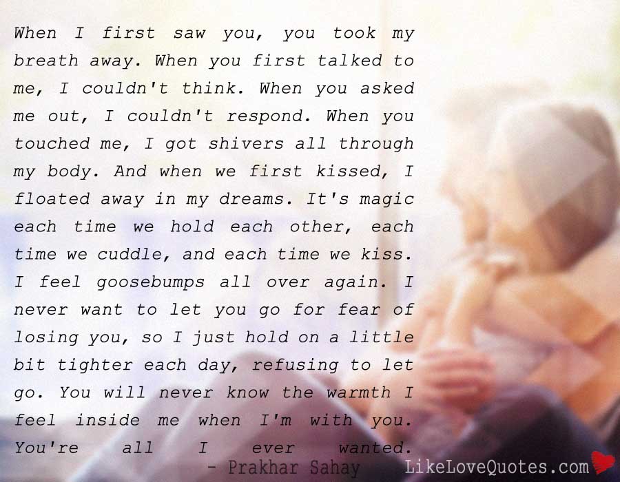 Each Time We Cuddle and Each Time We Kiss