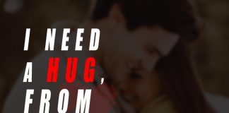 I need a hug, from you.