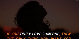 If you truly love someone, then the only thing you want for them is to be happy. Even if it's not with you.