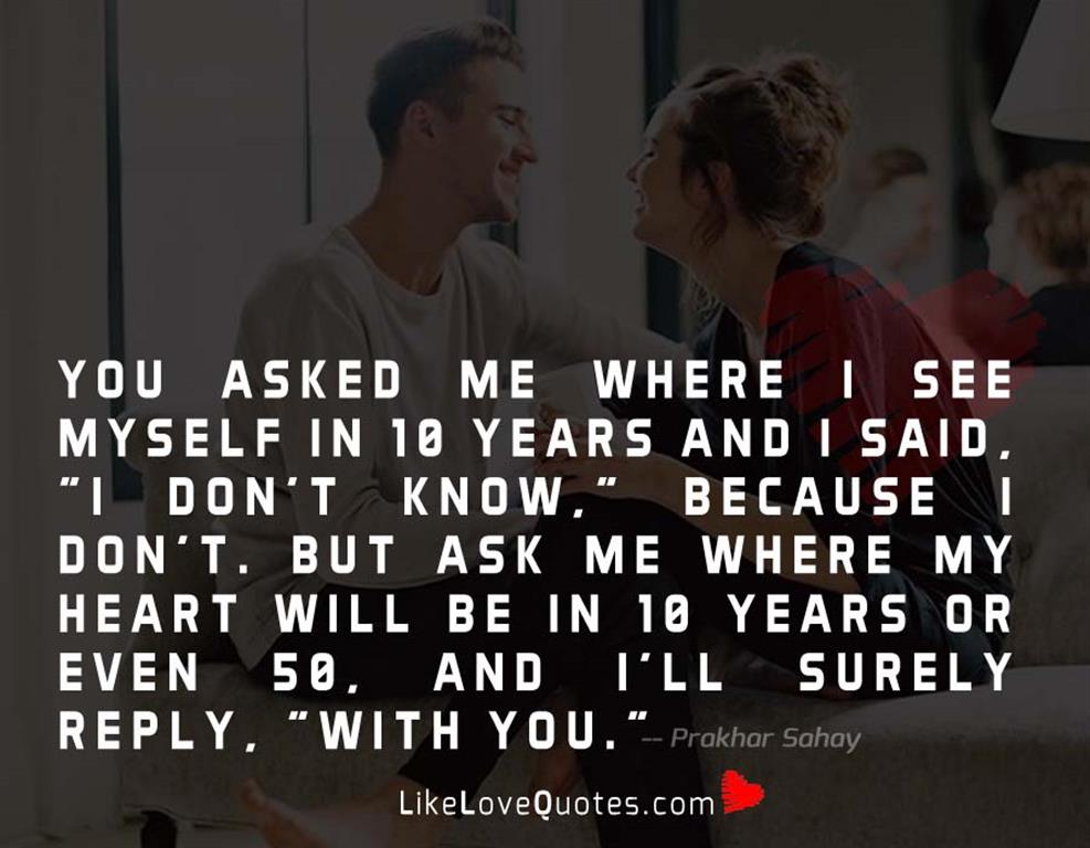 You Asked Me Where I See Myself