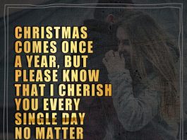 Christmas comes once a year, but please know that I cherish you every single day no matter the distance between us.