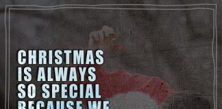 Christmas is always so special because we spend it together. Merry Christmas, darling...