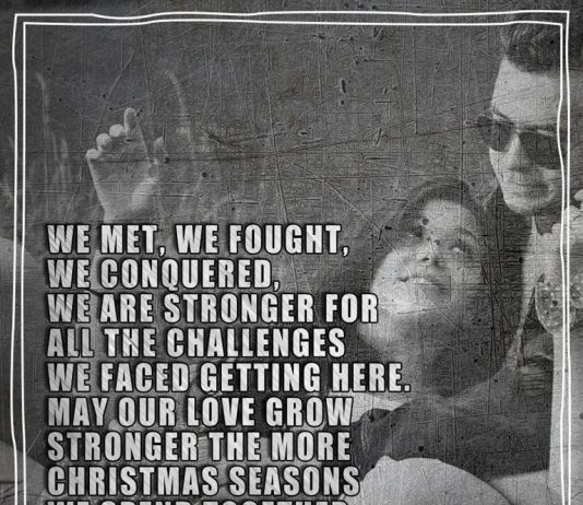 May our love grow stronger the more Christmas seasons we spend together.