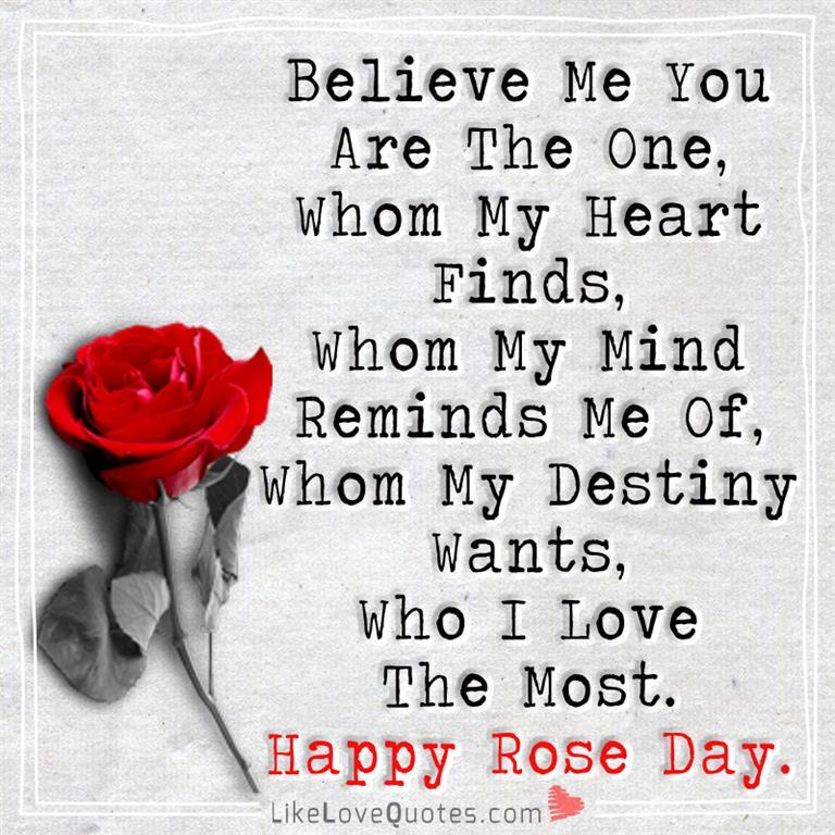 Believe Me You Are The One Whom My Heart Finds -likelovequotes