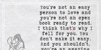 Just know that the person you are in love with loves you