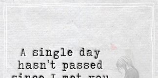 A single day hasn't passed since i met you where I didnt think about you