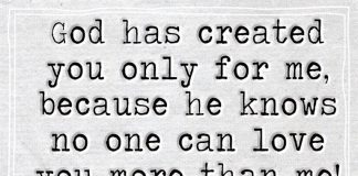 God Created You Only For Me Because-likelovequotes