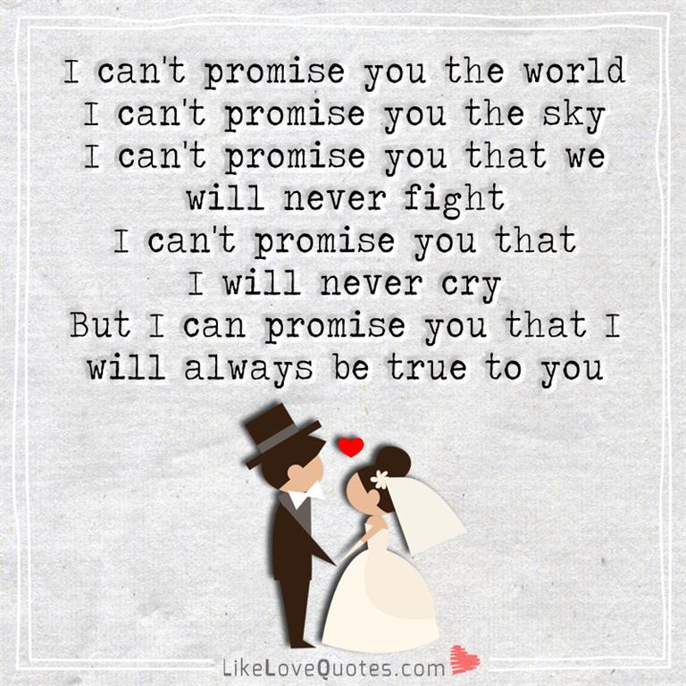 I Can't Promise You The World -likelovequotes