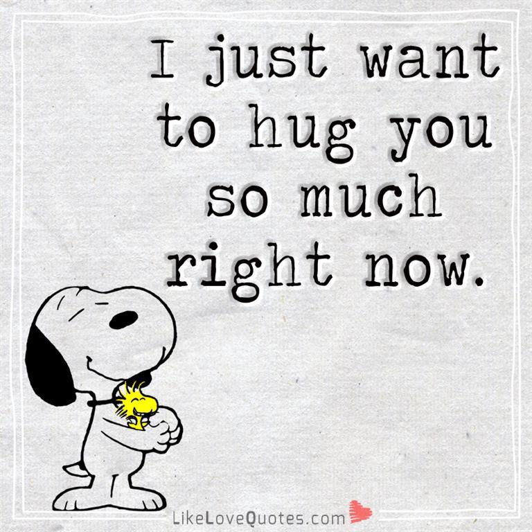 I Just Want To Hug You So Much Right Now -likelovequotes