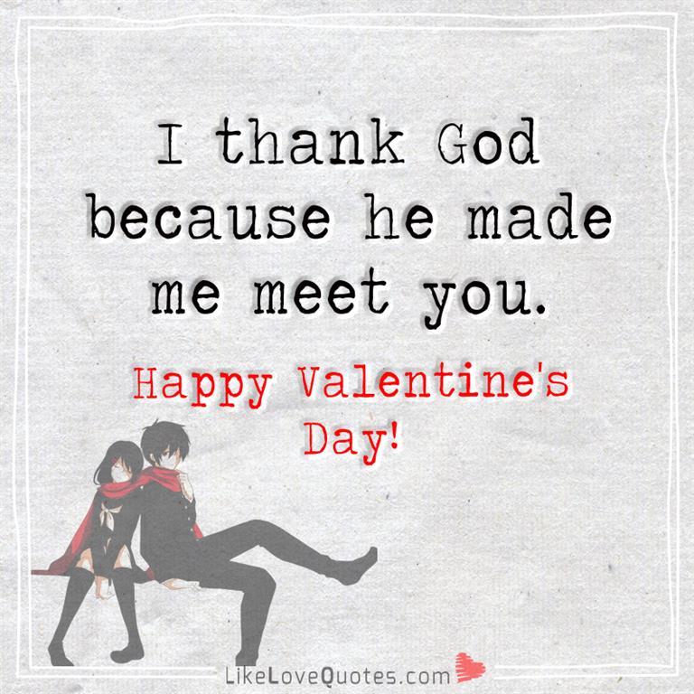 I Thank God Because He Made Me Meet You-likelovequotes