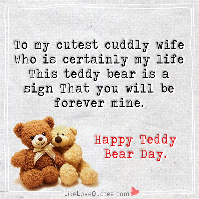 To My Cutest Cuddly Wife Who Is Certainly-likelovequotes