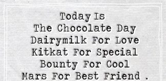 Today Is The Chocolate Day -likelovequotes
