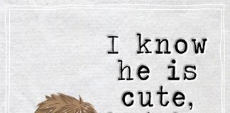 I know he is cute, but he is mine -likelovequotes