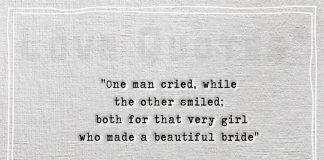 One man cried, while the other smiled -likelovequotes