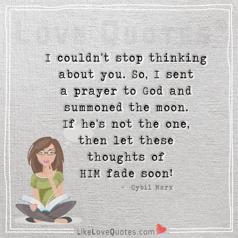 I couldn't stop thinking about you-likelovequotes