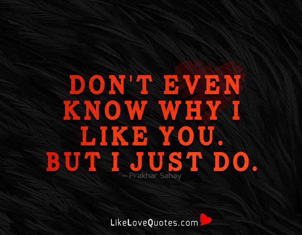 Don't Even Know Why I Like You-likelovequotes