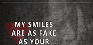 My smiles are as fake as your promises -likelovequotes