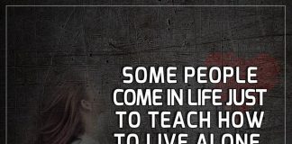 Just To Teach How To Live Alone -likelovequotes