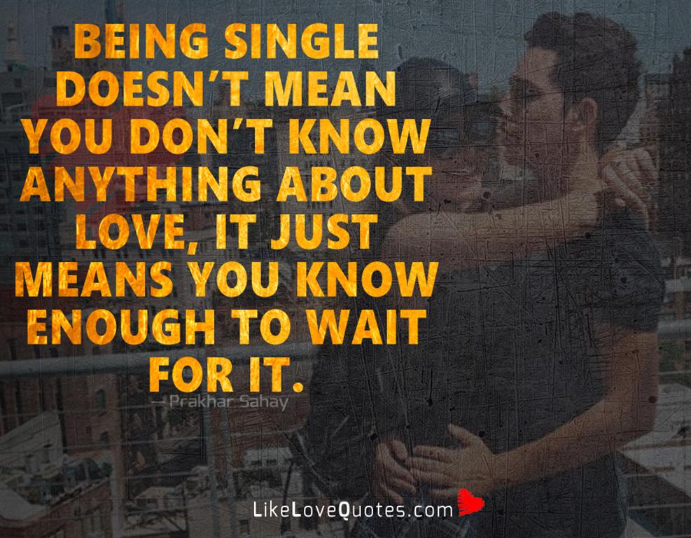 Being Single Doesn’t Mean You Don’t Know-likelovequotes