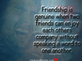 Friendship Is Genuine When Two Friends -likelovequotes