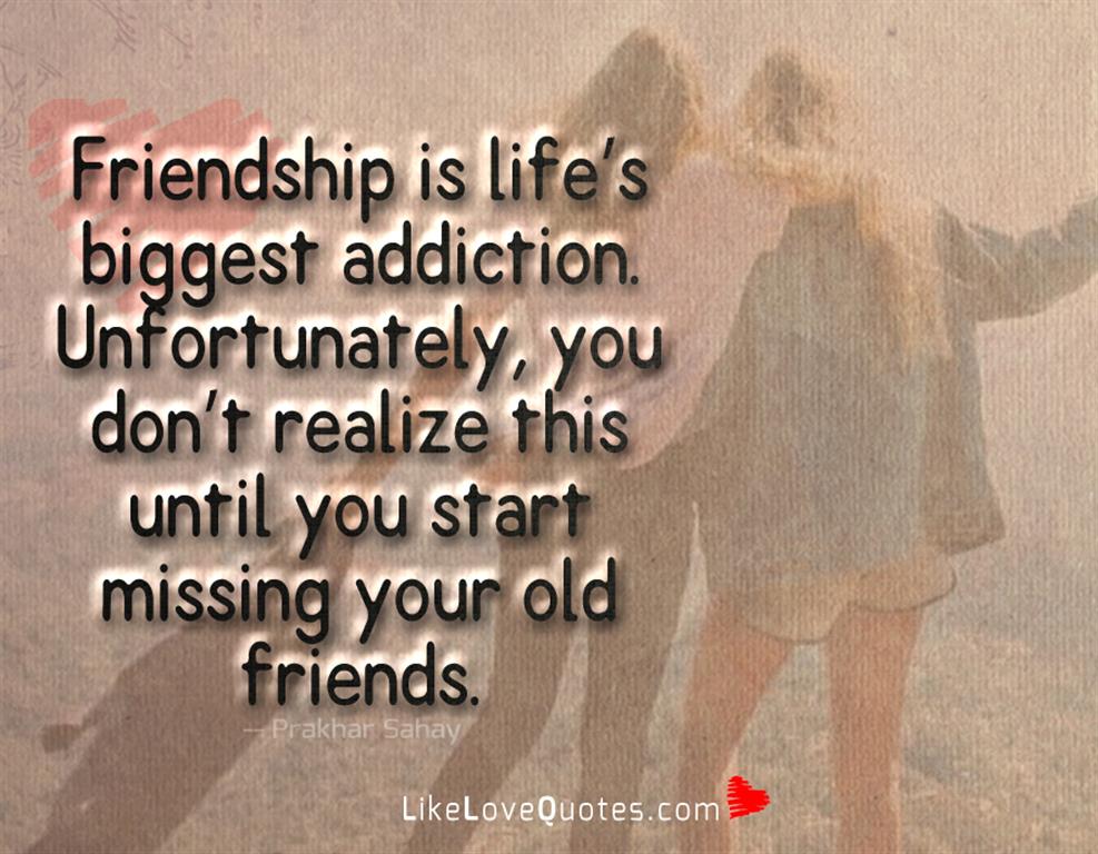 Friendship Is Life’s Biggest Addiction -likelovequotes