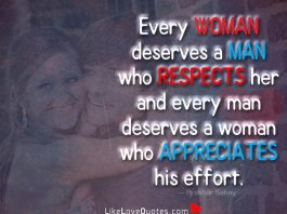 Woman Who Appreciates His Effort -likelovequotes